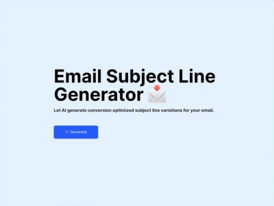Free AI-Powered Email Subject Line Generator